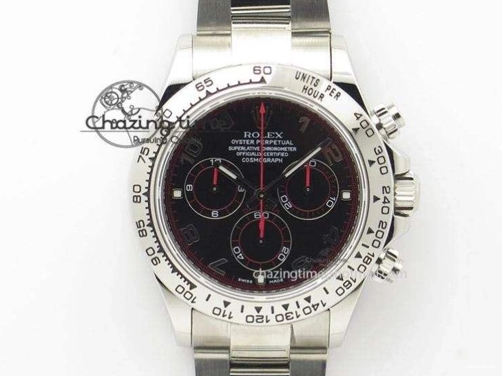 Black RG A3165 Dial Leather Date On Stick Best Edition Strap VF Cellini Markers Black 0708